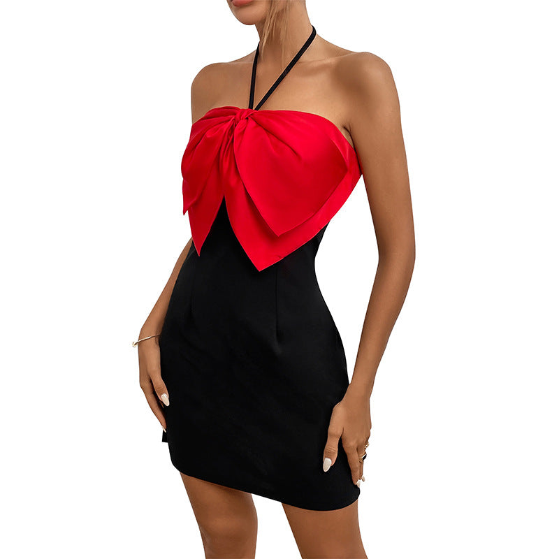 Elegant Women Halter Neck Mini Dress Lune London