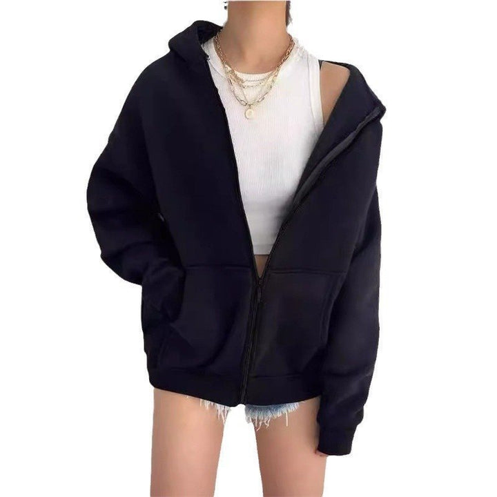 Women’s hoodie with zipper and relaxed fit Lune London