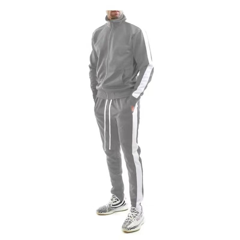 Men's sports set with full zip and contrasting stripes Lune London