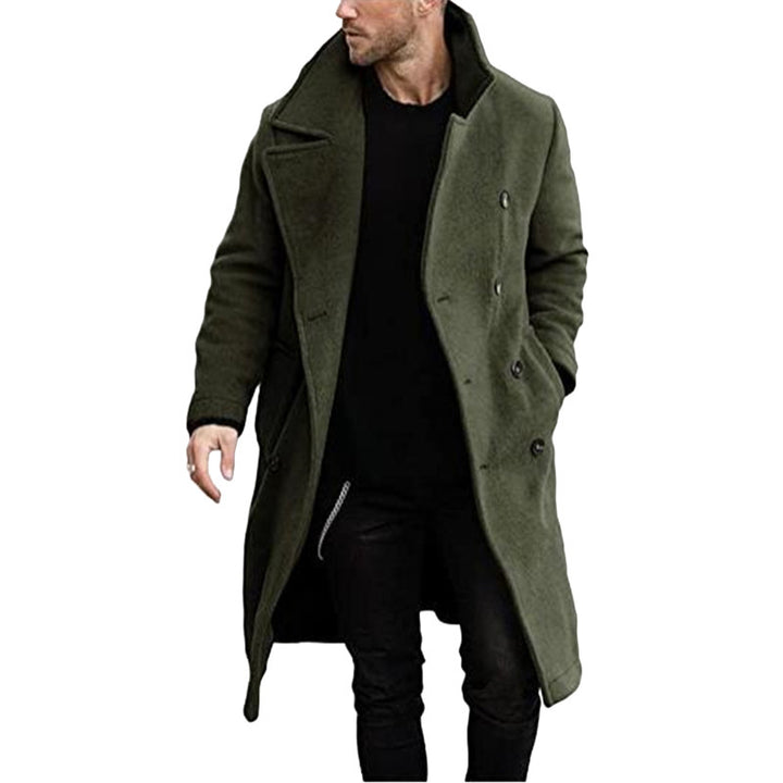 Elegant wool coat for men with luxurious collar and modern button details Lune London