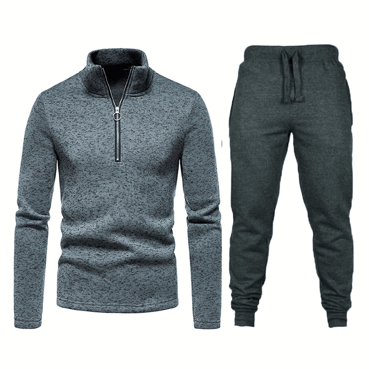 Men's fleece sports tracksuit with zip Lune London