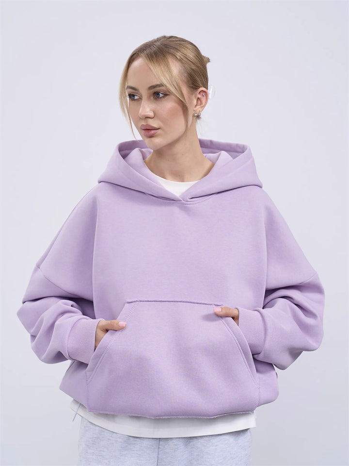 Ladies oversized hoodie with kangaroo pocket and relaxed fit Lune London