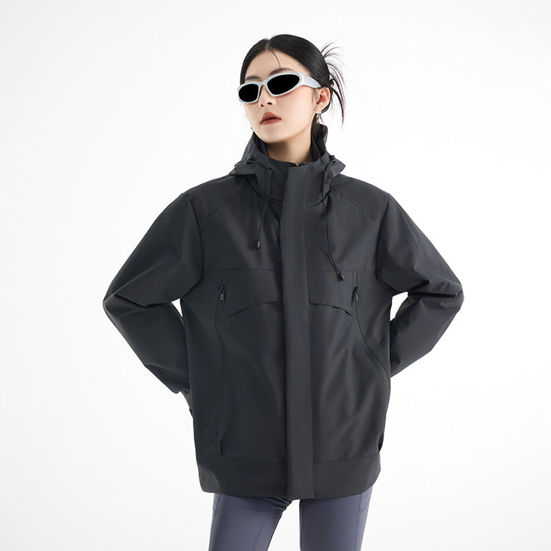 Women's technical waterproof oversized parka with hood and concealed zip pockets Amarae