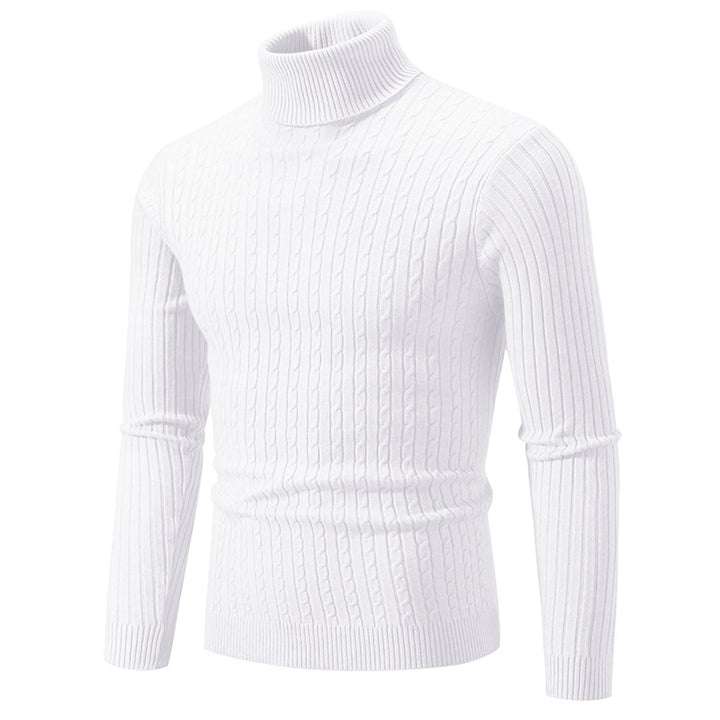 Men's turtleneck sweater with textured knit pattern Lune London