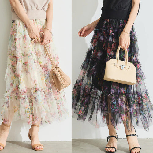 Amarae floral maxi skirt for women