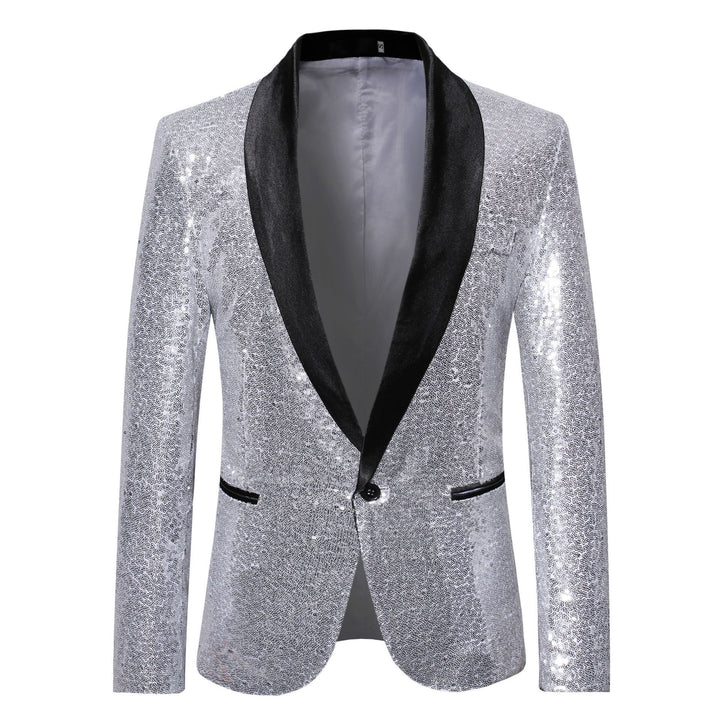 Ladies Sequin Tuxedo Jacket Chic and Style