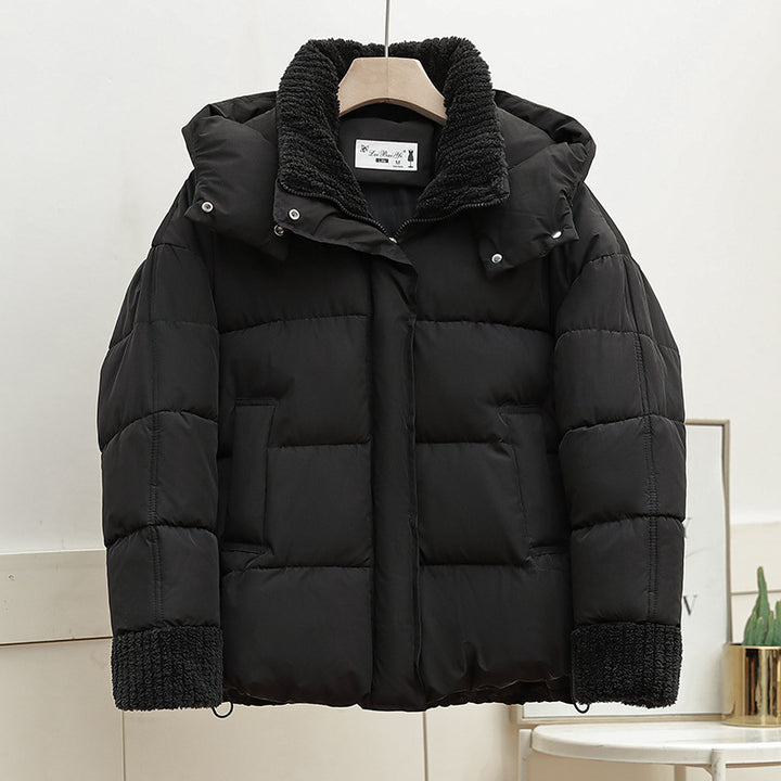Quilted leisure jacket for women with high collar and trendy knit details Lune London