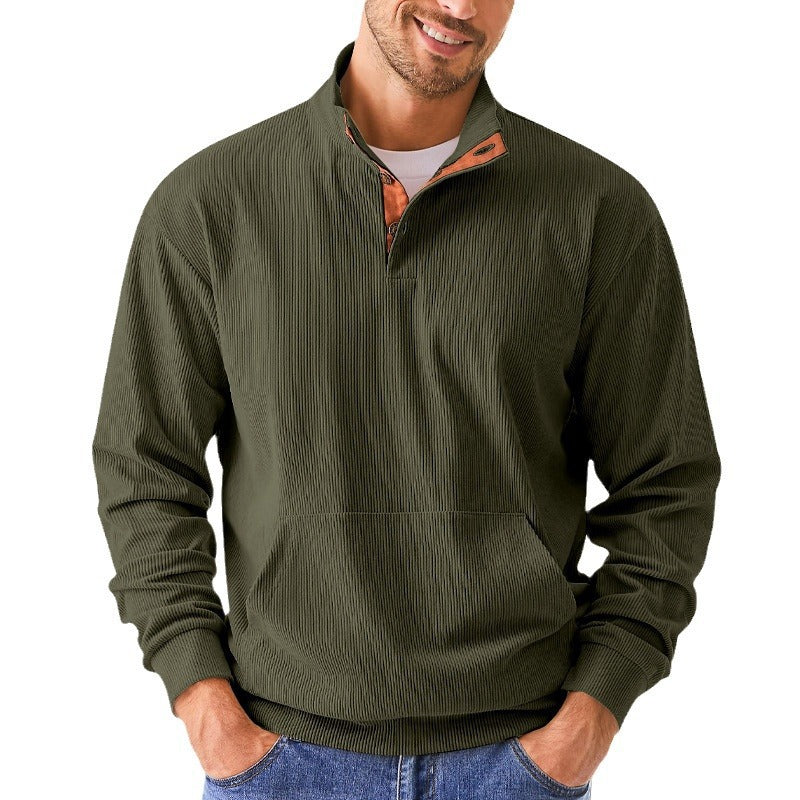 Men's cozy hoodie with fashionable faux leather details and high-quality cotton Chic and style