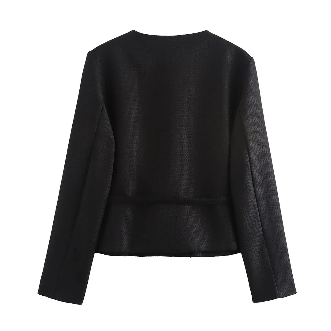 Stylish transitional jacket for women with button details and drawstring Lune London