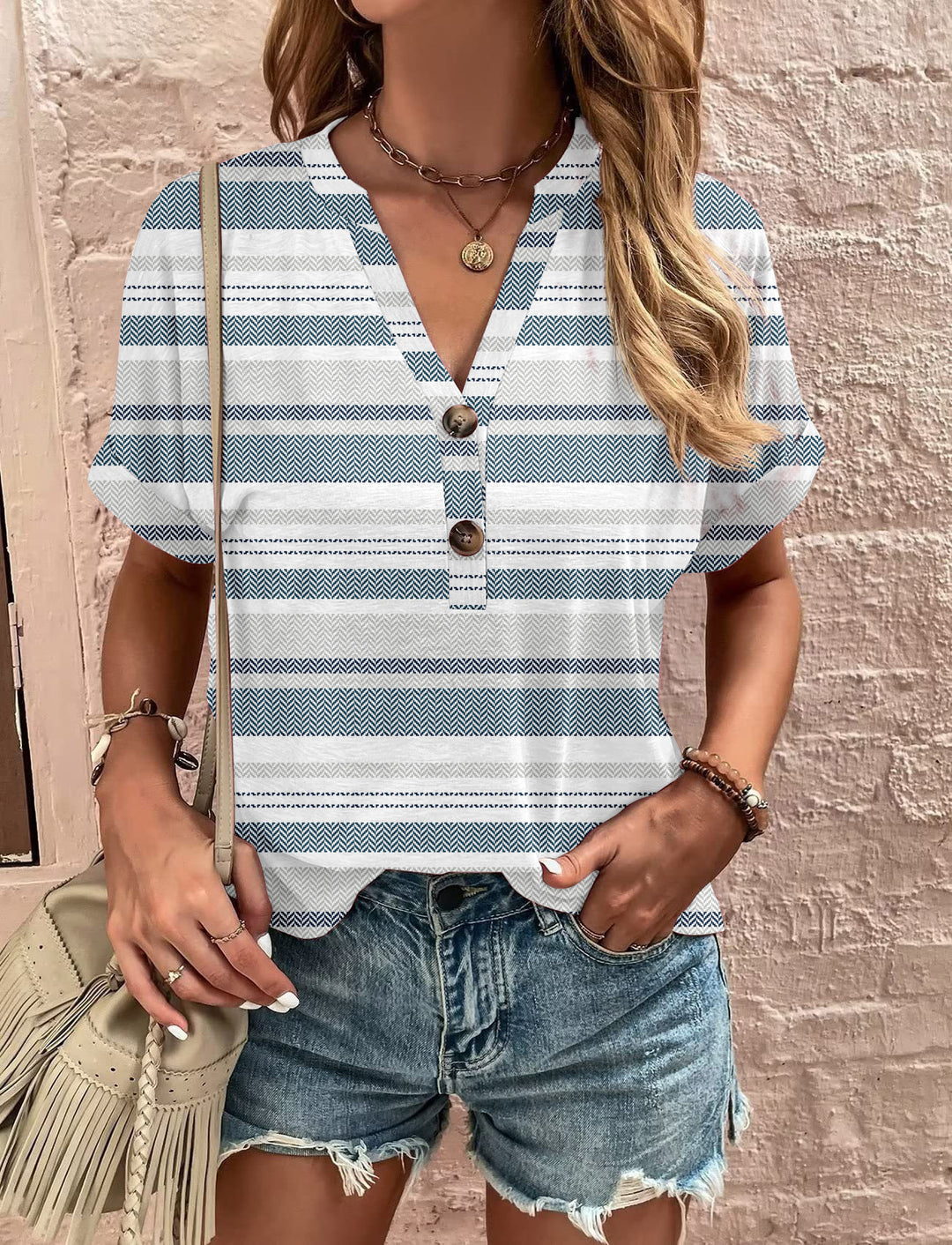 Ladies leisure striped shirt Lune London