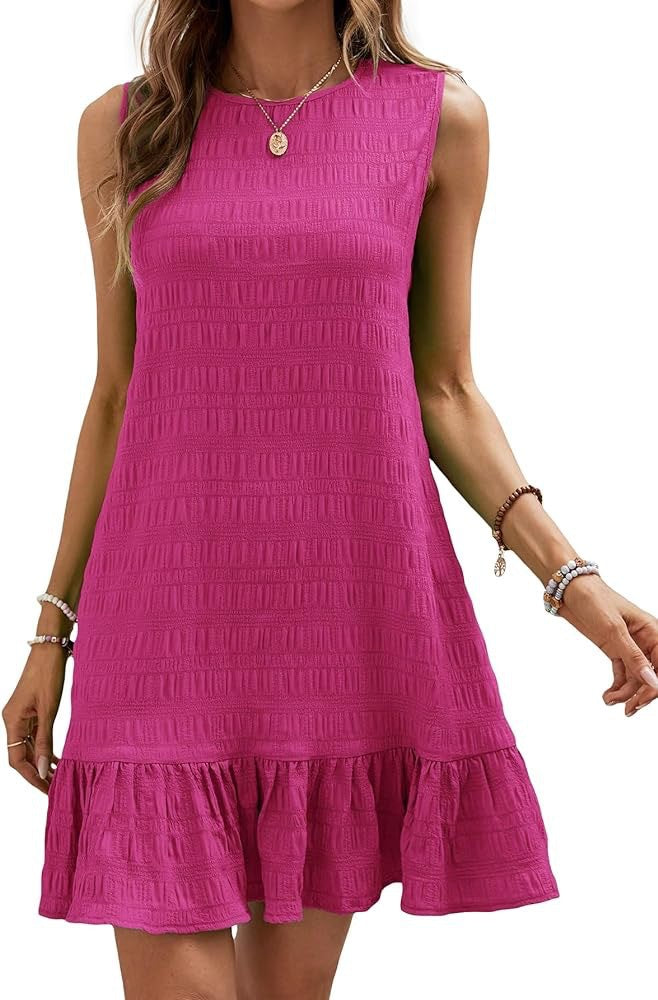 Summer dress for women with ruffled finish and textured surface Lune London