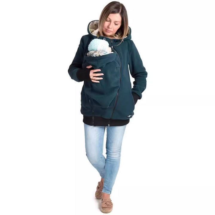 Ladies comfortable strap sweater with integrated baby insert Lune London