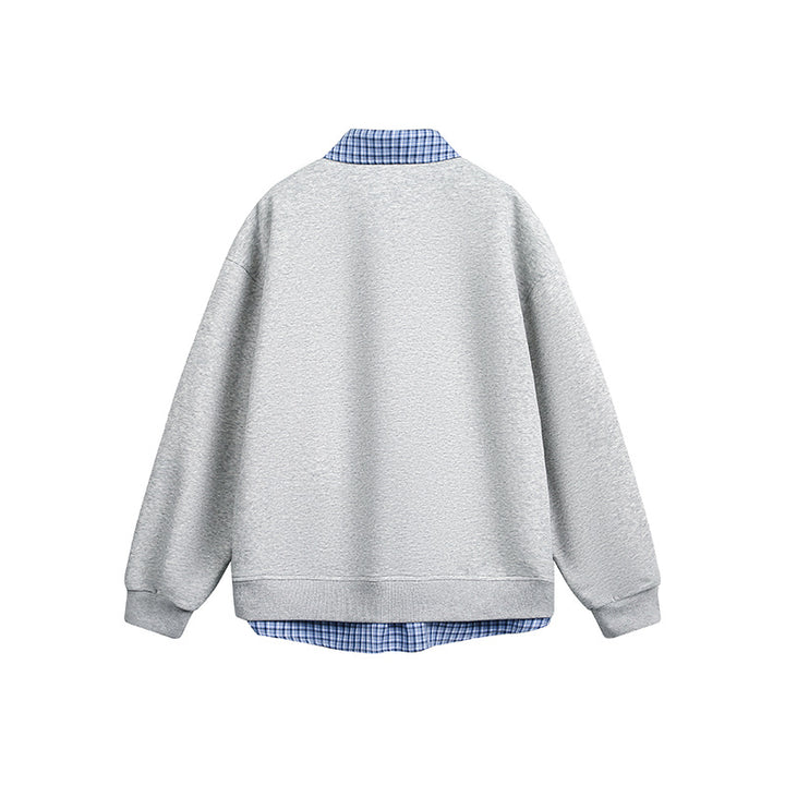 Ladies Oversized Casual Hoodie with Chic Shirt Collar
