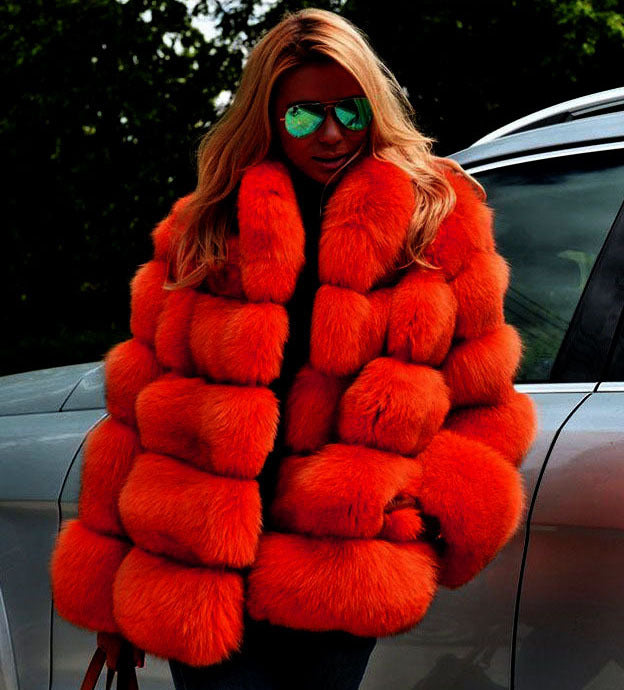 Ladies Chic and Stylish Faux Fur Jacket