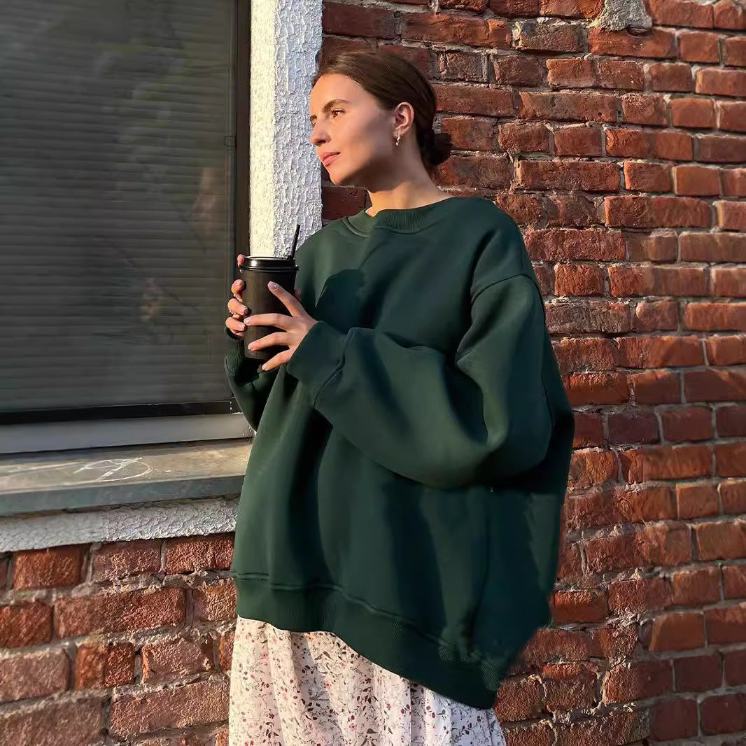 Lune London | Women's Oversized Sweatshirt In Casual Style with Oversized Sleeves and Elastic Cuffs