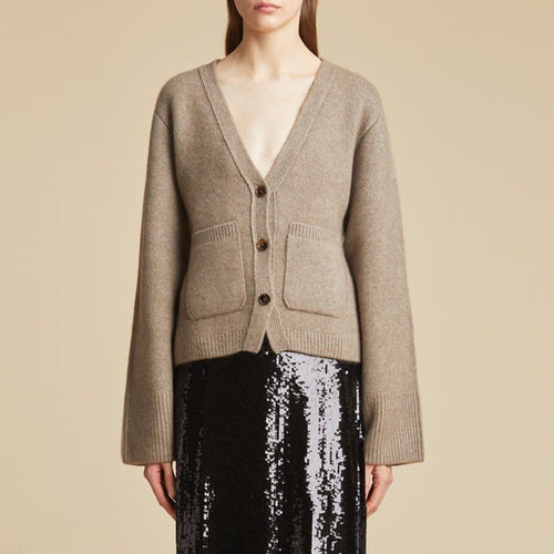 Cardigan en maille confortable pour femme avec des manches surdimensionnées Chic & Stil