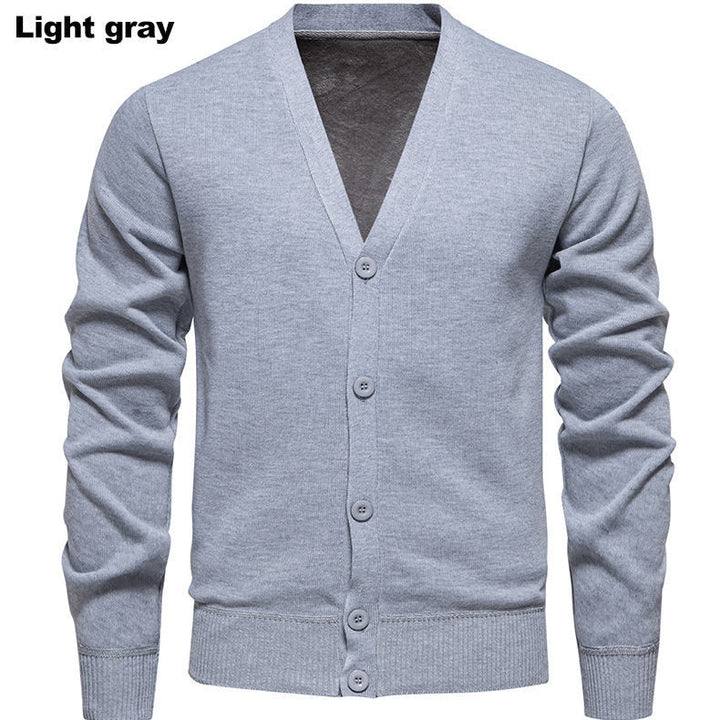 Men's Cozy Cardigan with V-Neck and Button Placket Lune London