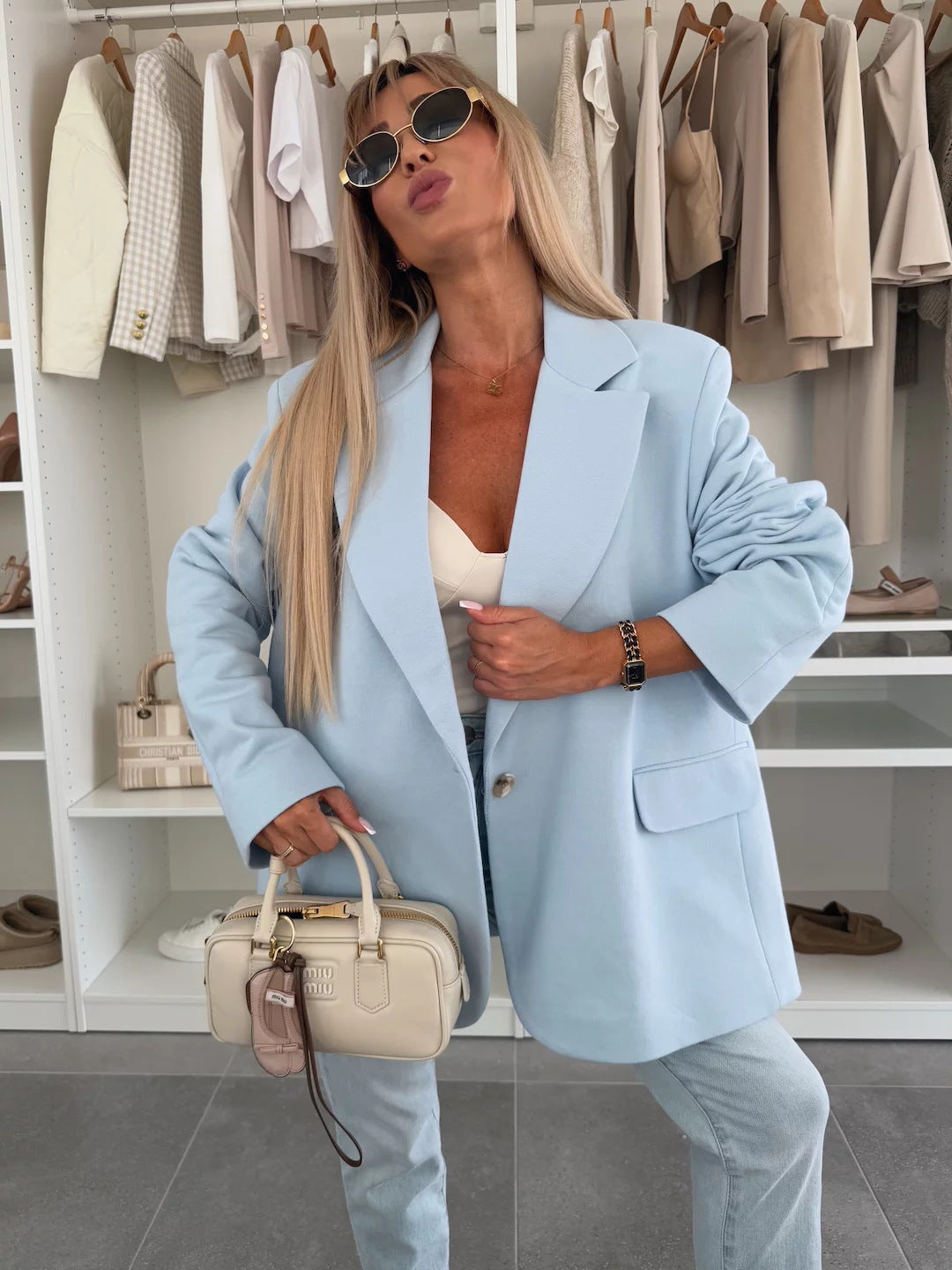 Oversized women's jacket with a chic cut and practical pockets Lune London