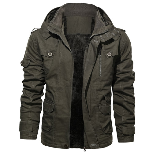 Stylish outdoor jacket for men with multifunctional pockets and thermal inner lining Amarae