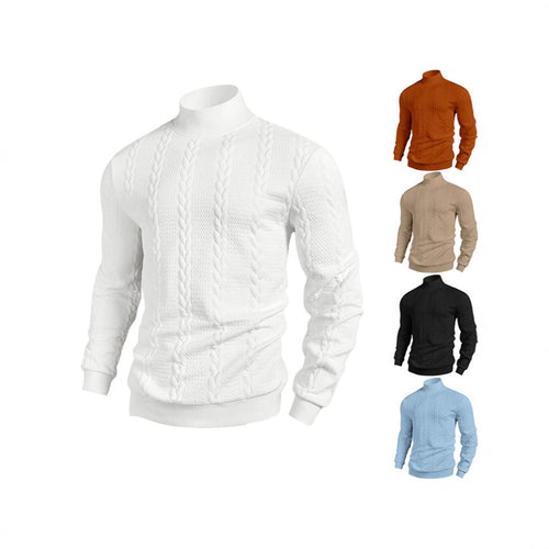 Knitted sweater for men with high collar Amarae