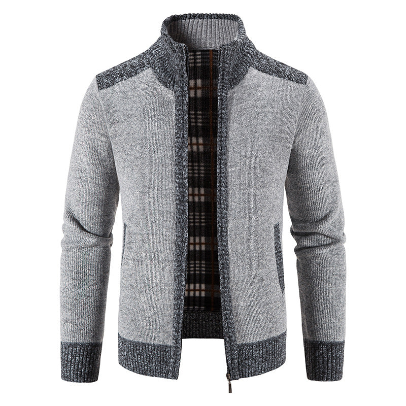 Men's knit jacket with modern zipper Lune London