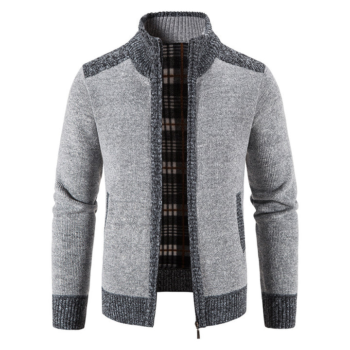 Men's knit jacket with modern zipper Lune London