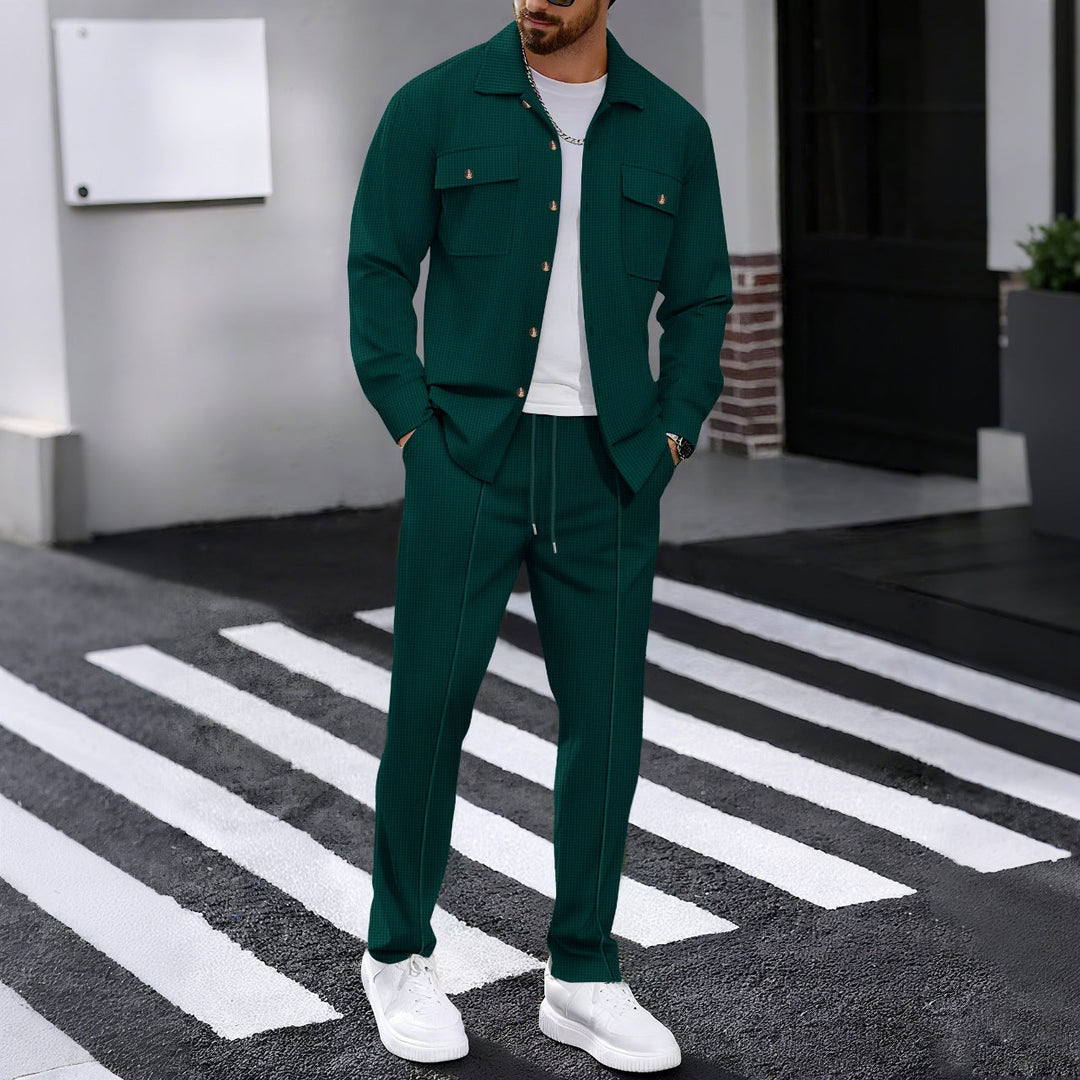 Men's Stylish Leisure Set with Structured Jacket and Comfortable Pants Lune London