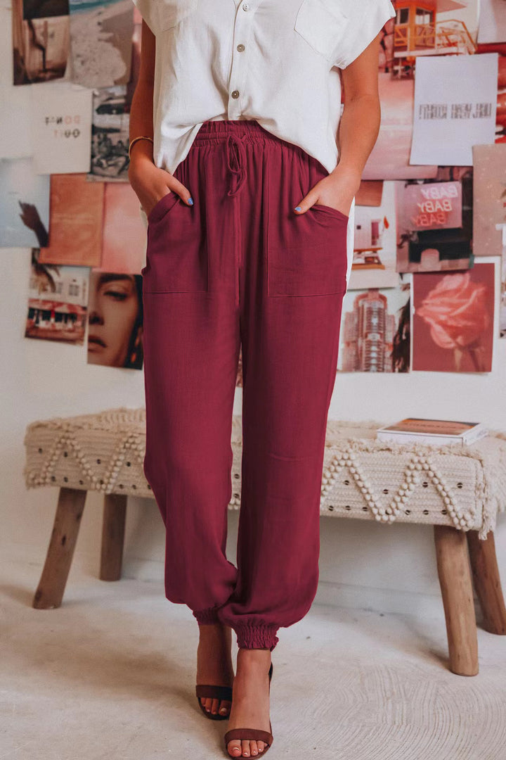 Comfortable leisure pants for women with elastic Lune London