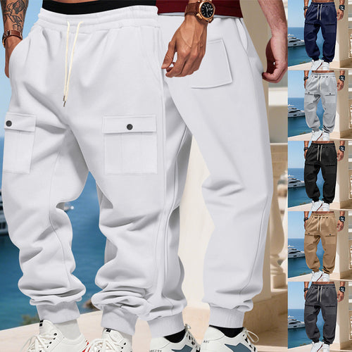 Men's cargo jogger pants with elastic waistband and functional pockets Amarae