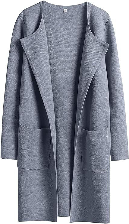 Ladies Long Cardigan with oversized cut and practical pockets Lune London