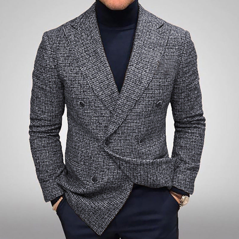Men's Elegant Double-Breasted Blazer Chic Und Stil