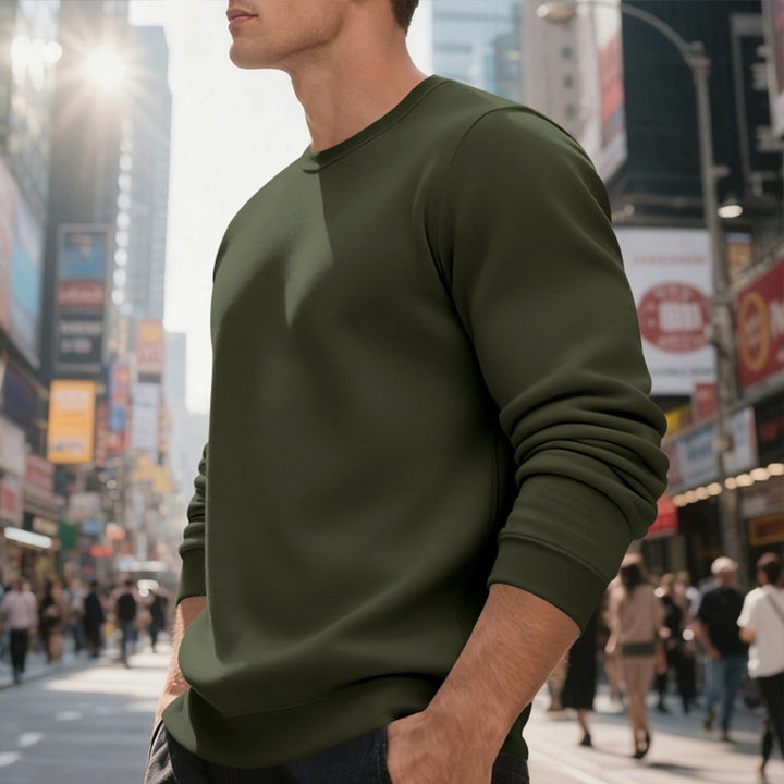 Casual sweater for men with round neck and comfortable cuffs Lune London
