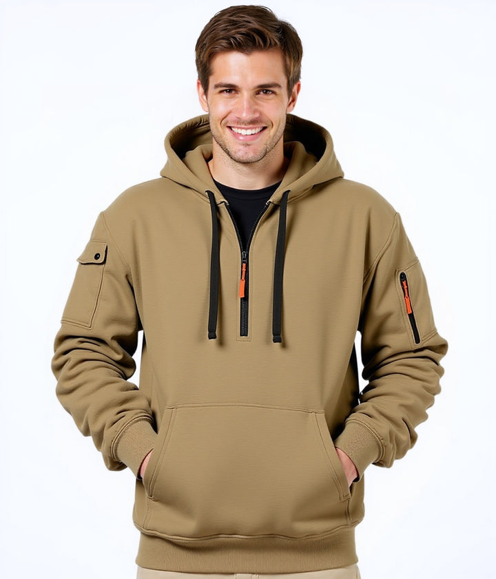 Men's trendy hoodie with versatile pockets and modern zipper Lune London
