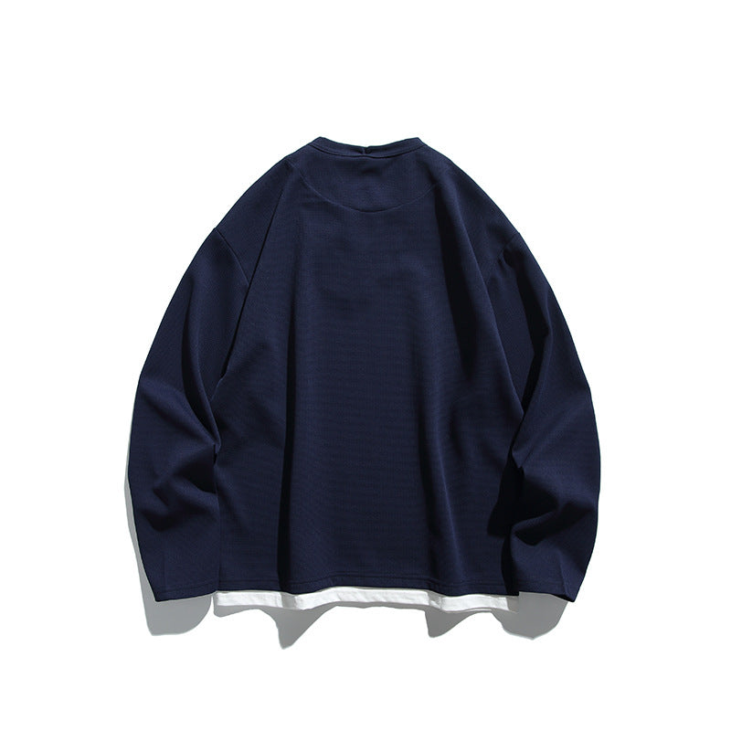 Unisex Oversize-Layering-Sweatshirt with V-insert and visible inner layer Amarae