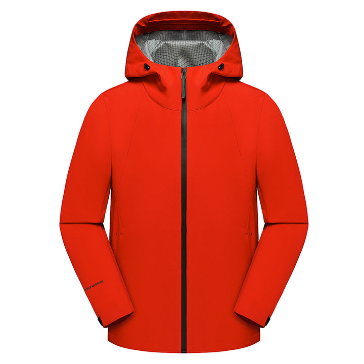 Men's three-layer softshell hooded jacket with seam-sealed weather protection membrane and ergonomic cut Amarae
