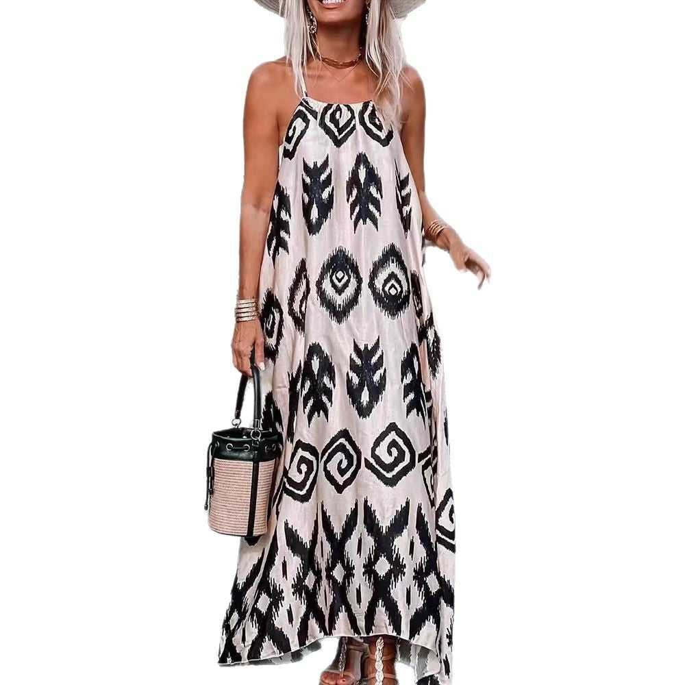 Lune London Women's Printed Ethno Maxi Dress
