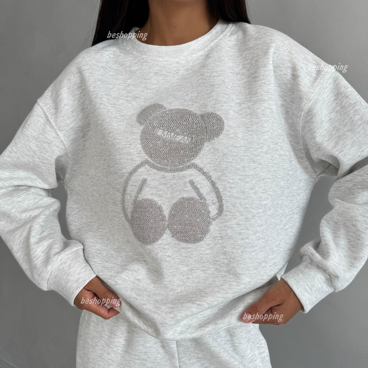 Casual tracksuit set for women with teddy shape pattern Amarae