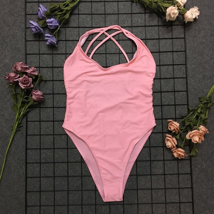 Sport swimsuit for ladies with crossed back Lune London
