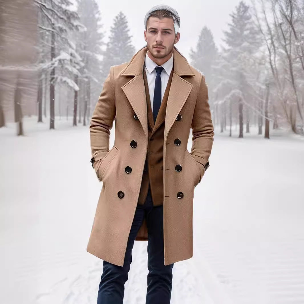 Elegant double-breasted coat for men Lune London