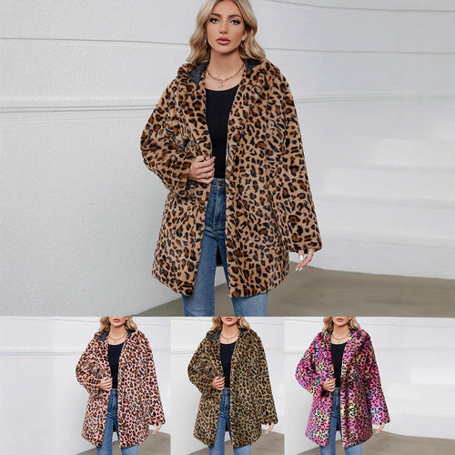 Women Cozy Jacket with a modern leopard pattern and comfortable pockets Amarae