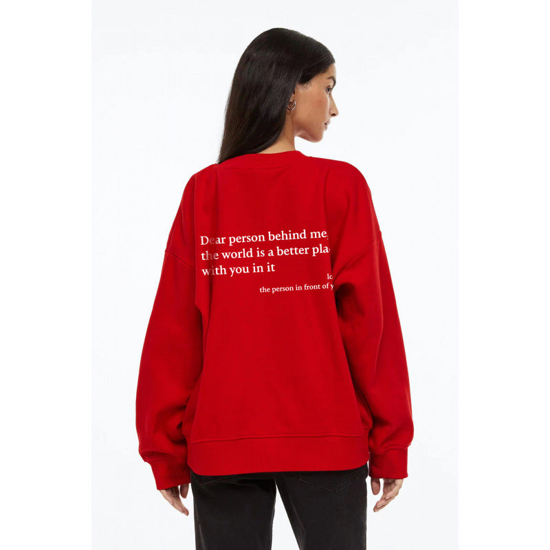 Women's sweatshirt with inspiring lettering Lune London