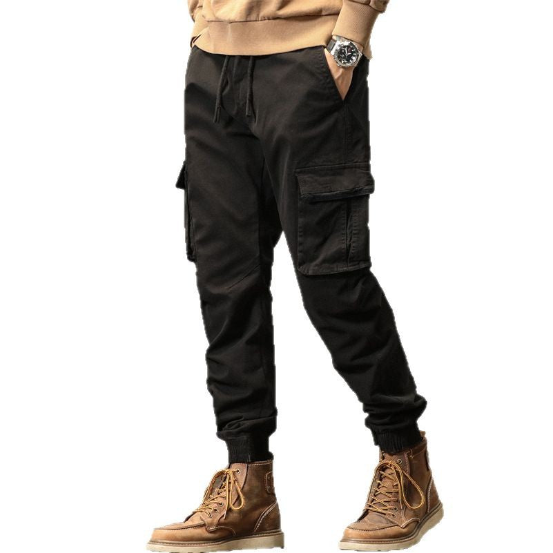 Men's cargo jogger pants with elastic waistband and practical side pockets Lune London