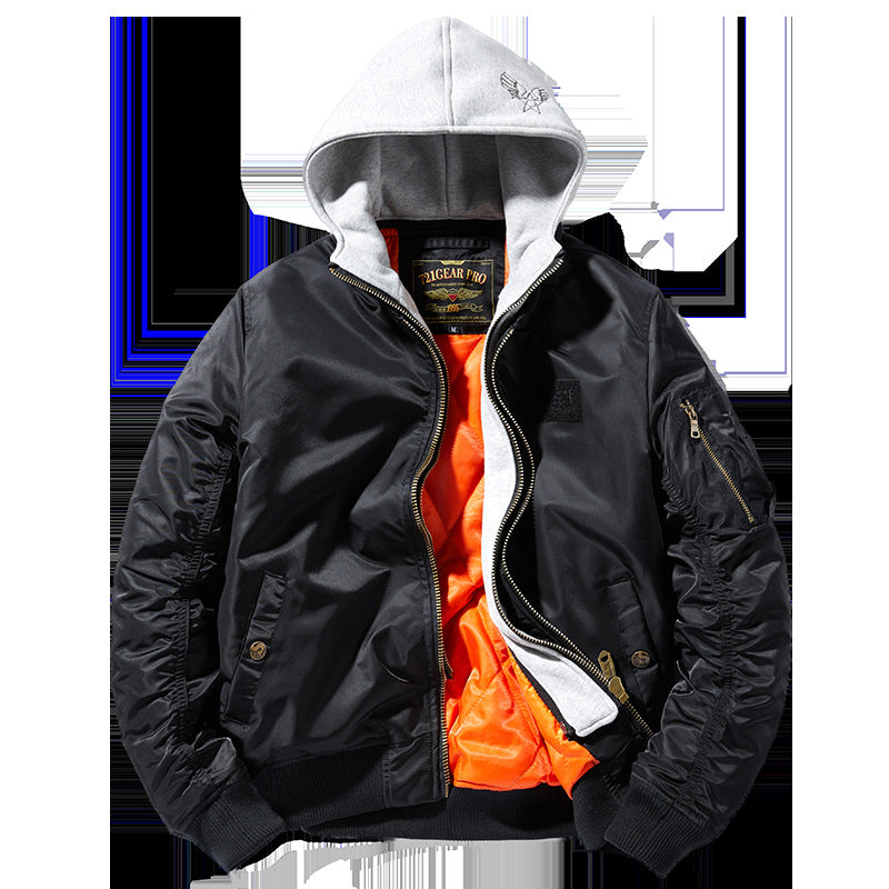 Men's bomber jacket with removable hood and practical pockets Lune London