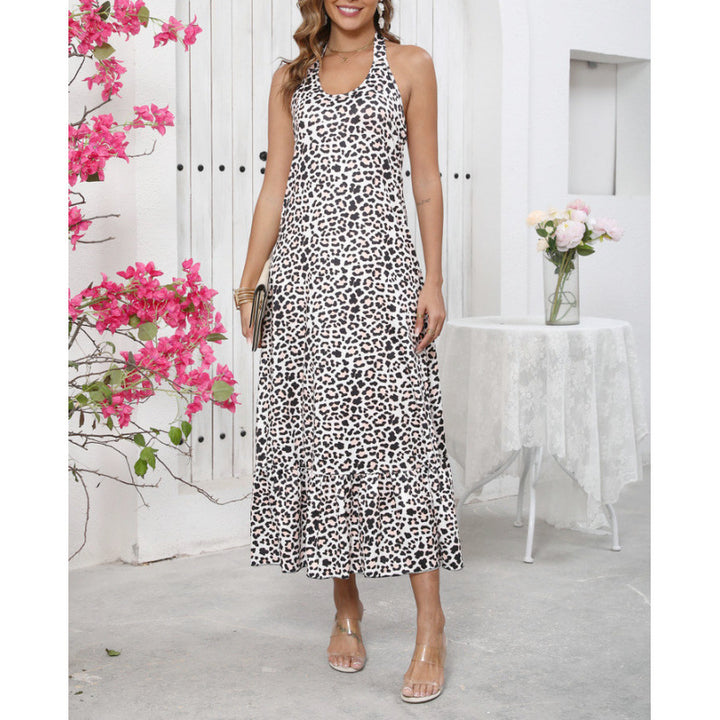 Lune London Animal Print Backless Maxi Dress