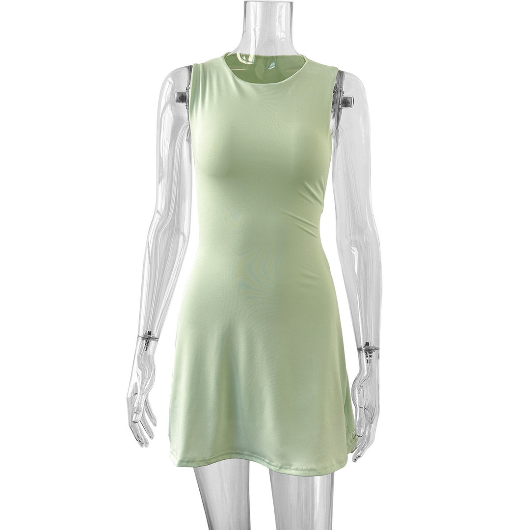 Women Figure-hugging Mini Dress with Elegant Neckline and Timeless Design Lune London