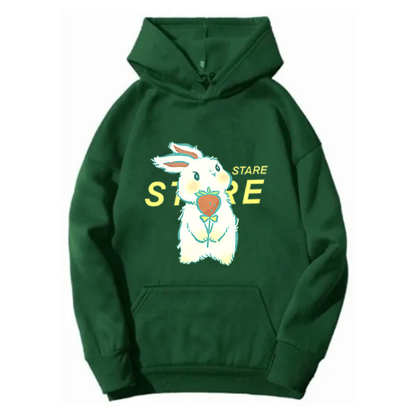 Women's hoodie with playful rabbit motif and inspirational slogan Chic & Stil