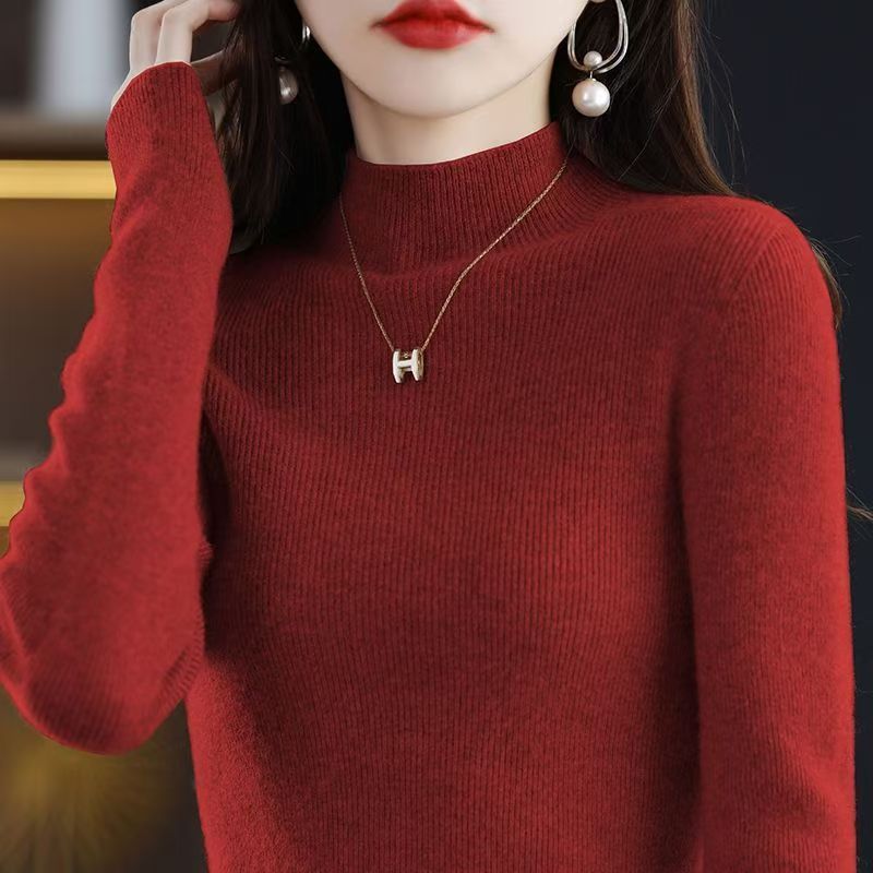 Pull à col roulé élégant pour dames en tricot fin Chic & Stil