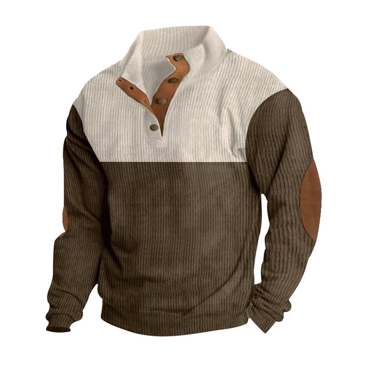 Men's trendy sweater with zipper and leather details Lune London