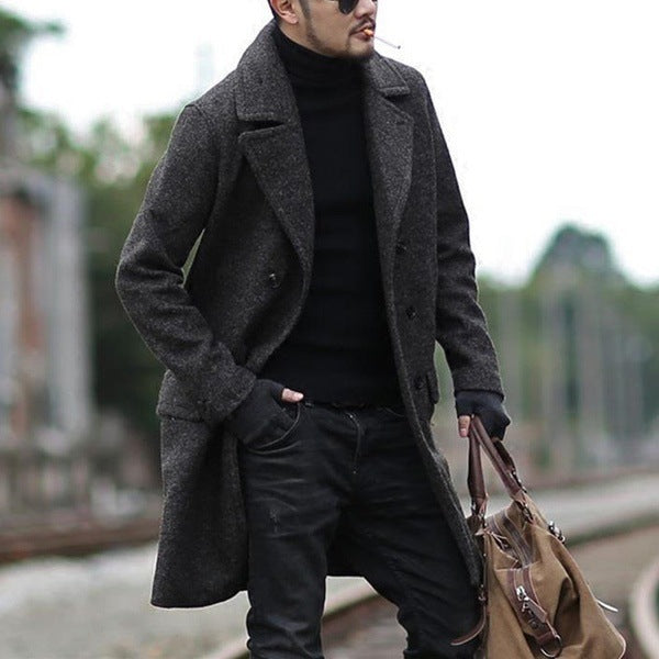 Elegant double-faced wool coat for men Lune London