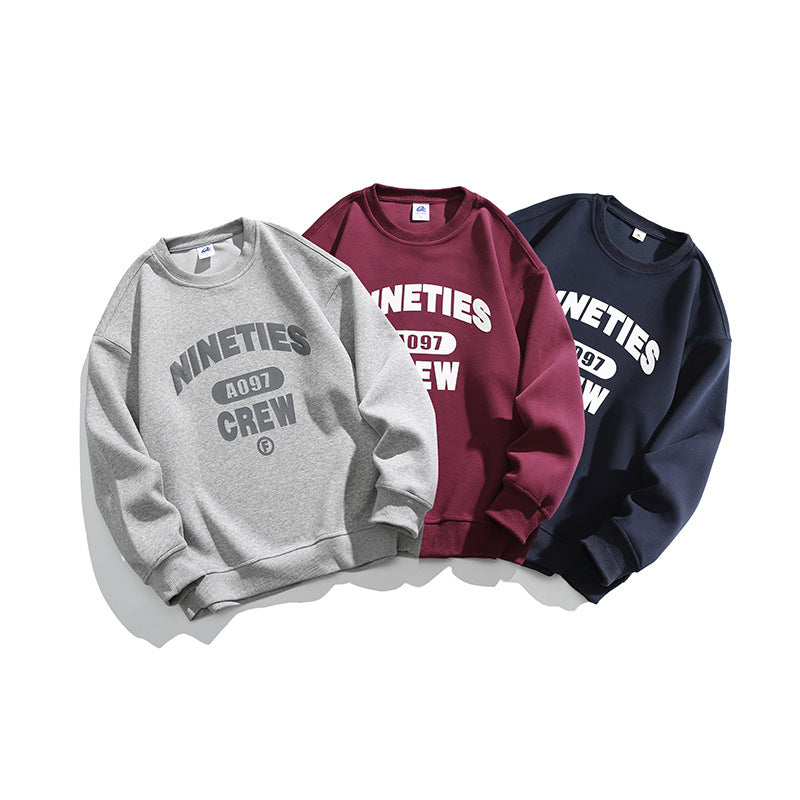 Unisex Oversized Sweatshirt with Round Neck and Distinctive College Print Amarae